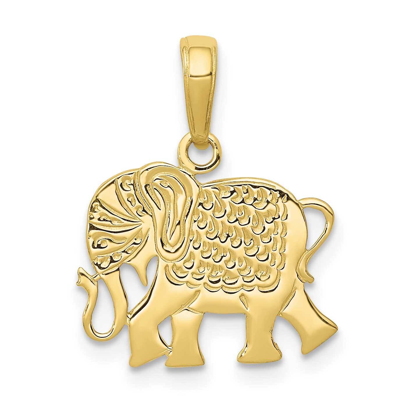 Textured Elephant Pendant 10k Gold 10K3332, MPN: 10K3332,