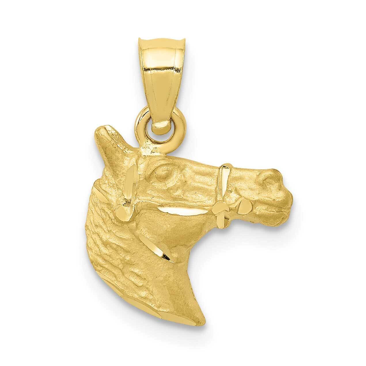 Diamond-Cut Horse Pendant 10k Gold 10K3336