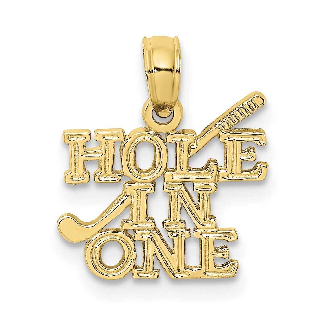 Hole In One with Golf Club Charm 10k Gold 10K3558