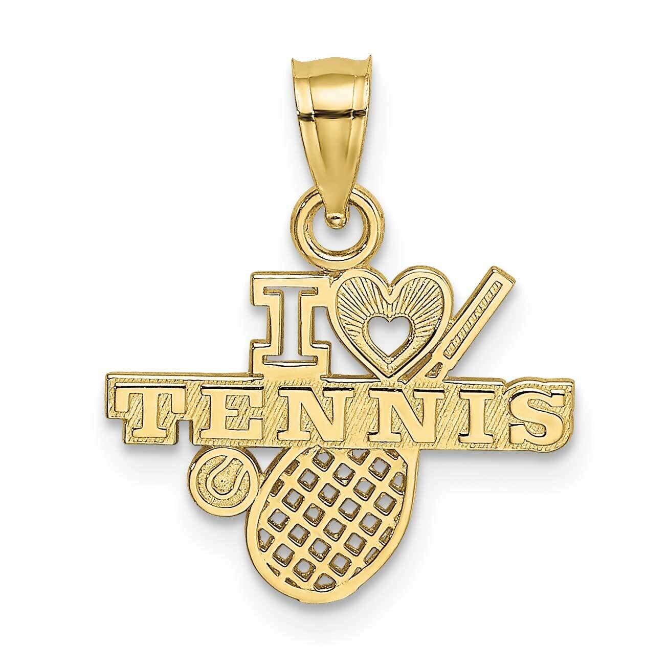 I Heart Tennis Charm 10k Gold 10K3570