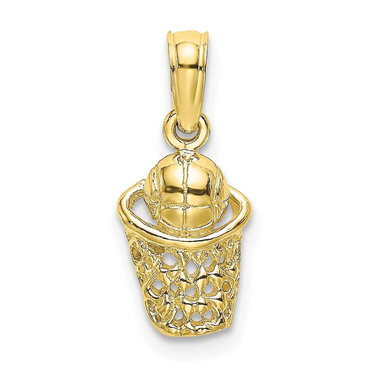 Basketball with Net Charm 10k Gold 10K3592, MPN: 10K3592,