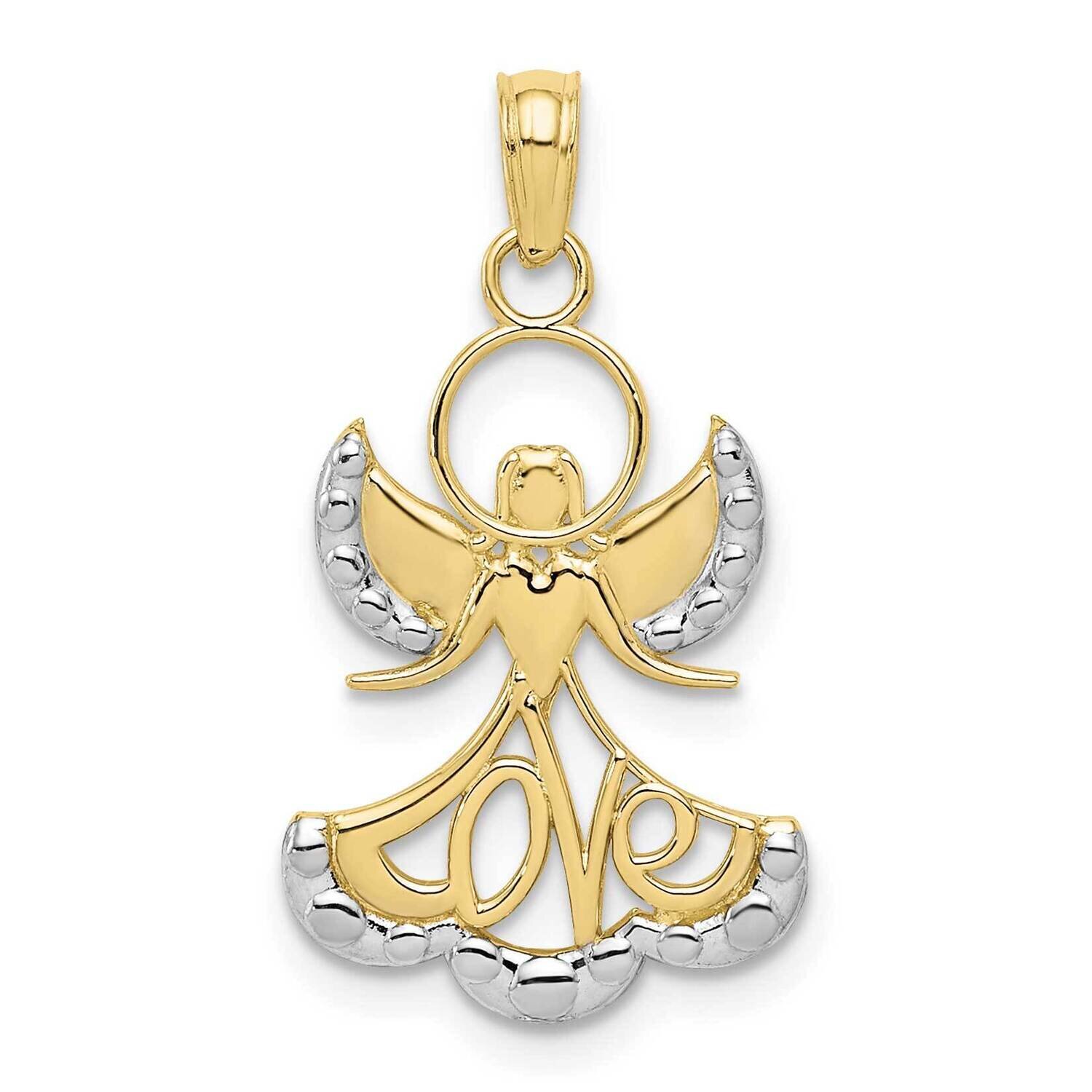 Rhodium Love Angel Pendant 10k Gold 10K3748, MPN: 10K3748,
