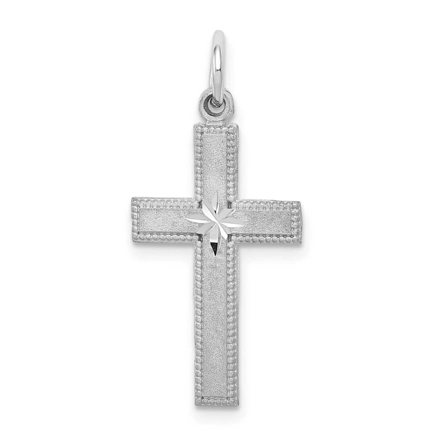 Diamond-Cut Cross Pendant 10k White Gold 10K397, MPN: 10K397,