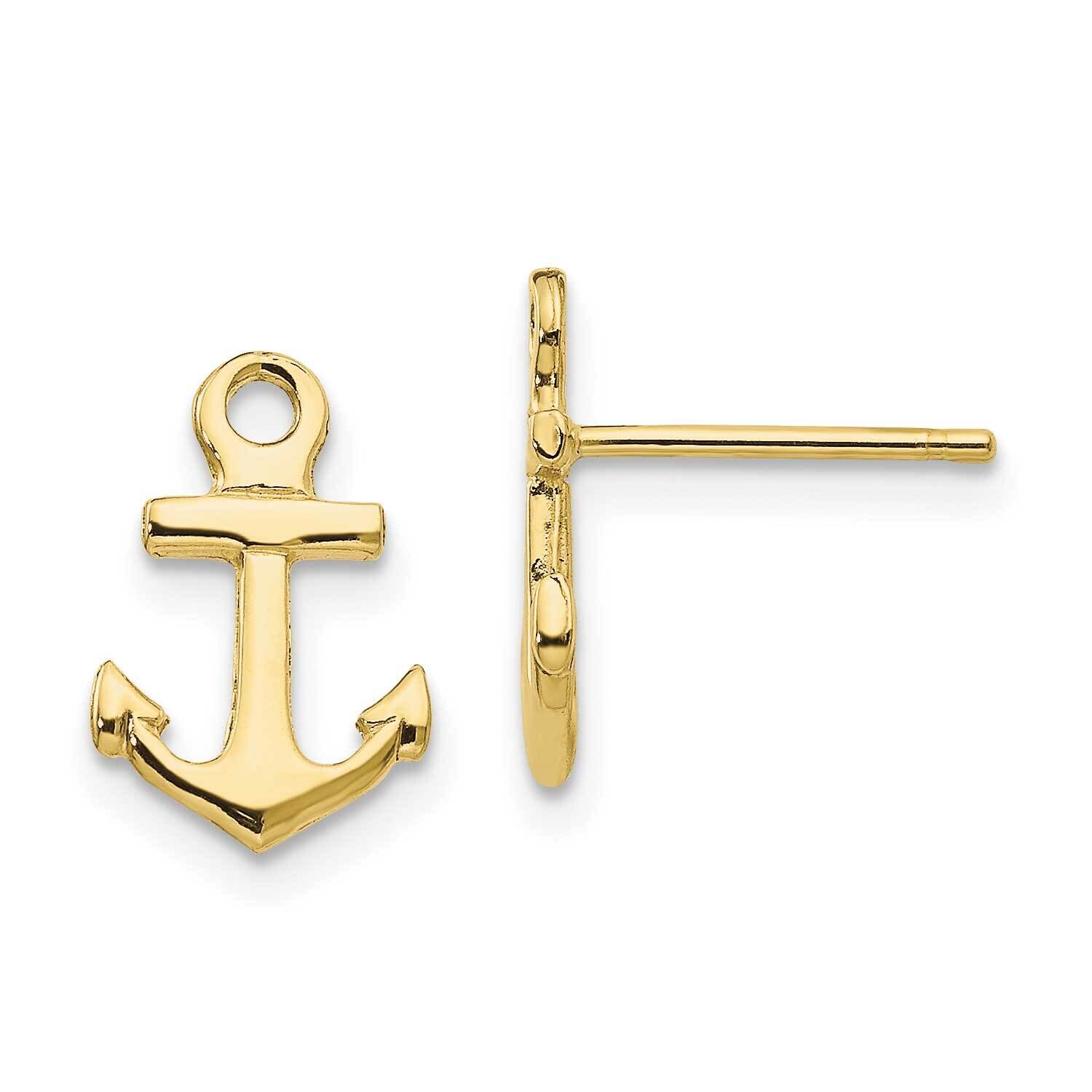 Anchor Post Earrings 10k Gold 10K4502, MPN: 10K4502, 191101566585