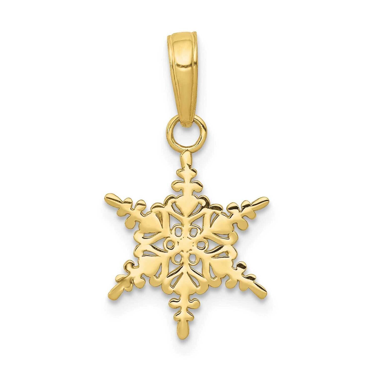 Small Snowflake Pendant 10k Gold 10K4742, MPN: 10K4742,