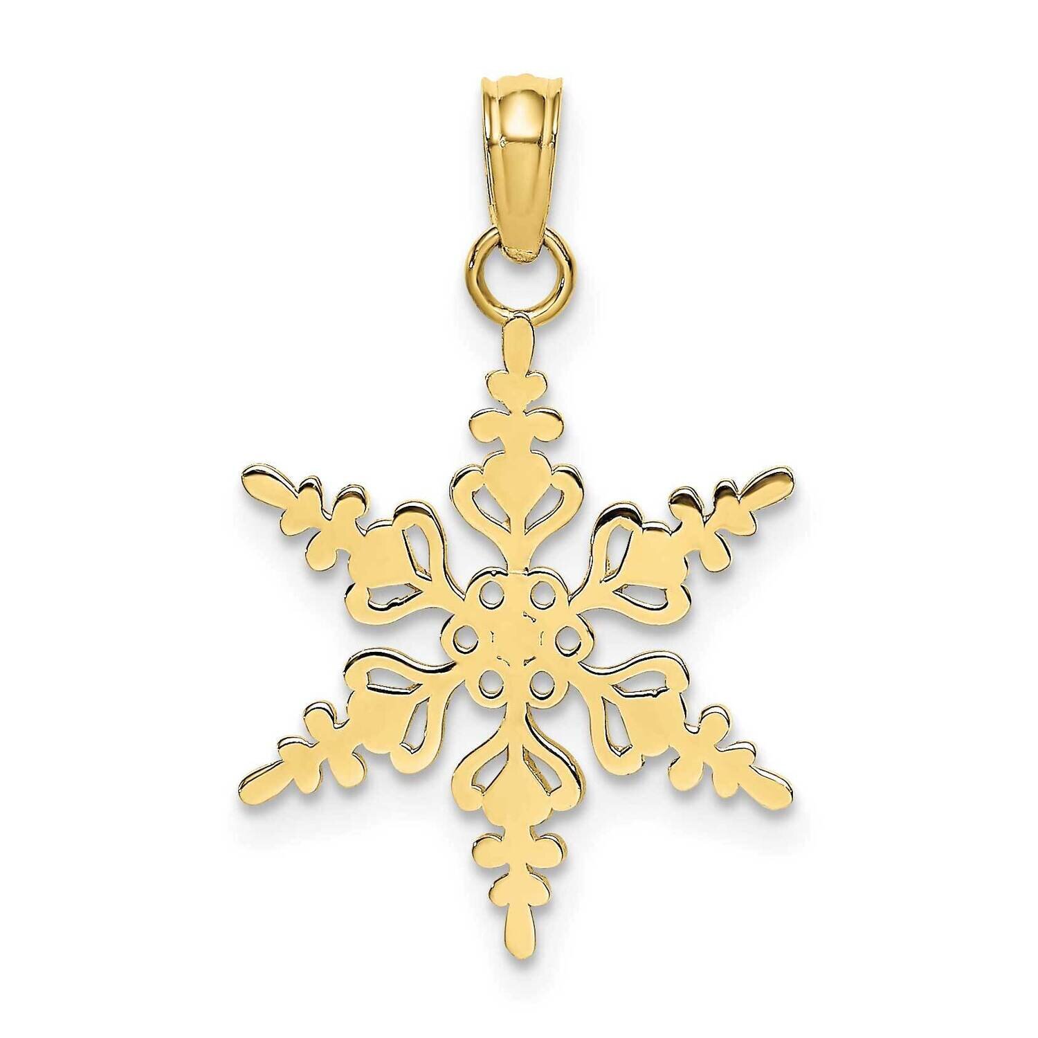 Snowflake Charm 10k Gold Polished 10K4743