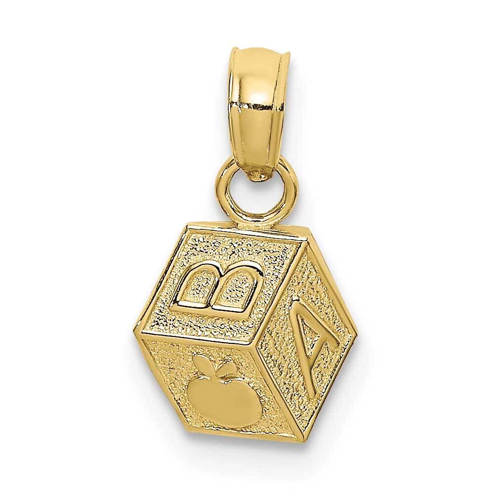 Baby Block Charm 10k Gold 10K4765, MPN: 10K4765,