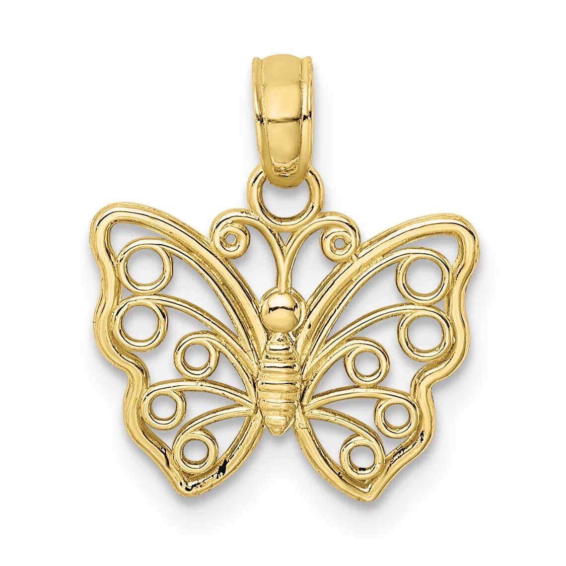 Cut-Out Small Butterfly Charm 10k Gold 10K6443, MPN: 10K6443,