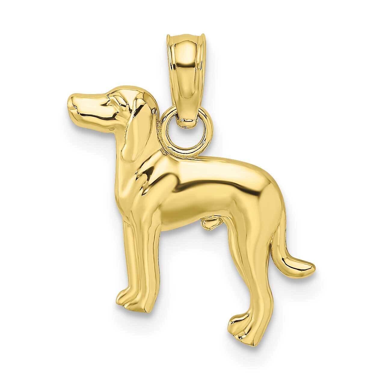 2-D Greyhound Dog Charm 10k Gold 10K6453, MPN: 10K6453,