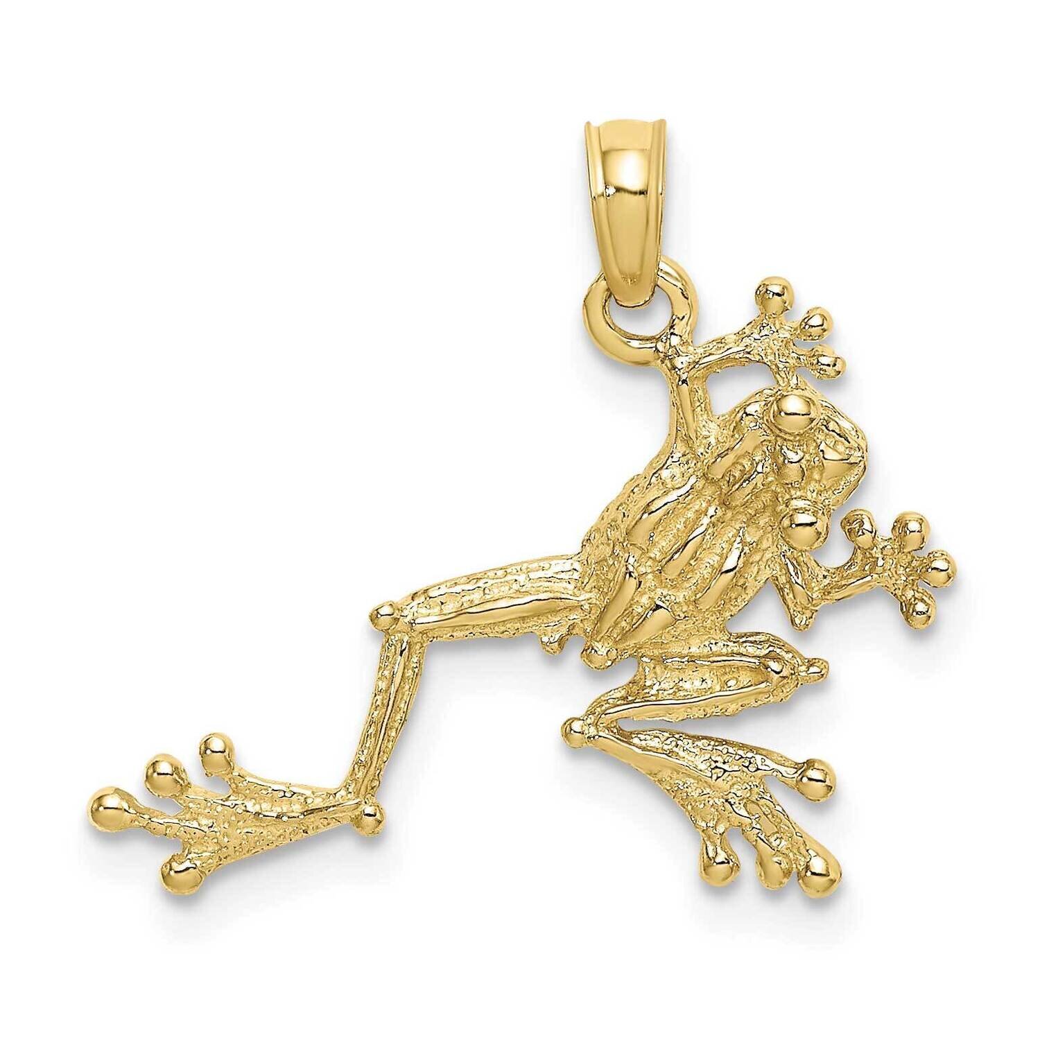2-D Textured Frog Charm 10k Gold 10K6481, MPN: 10K6481,