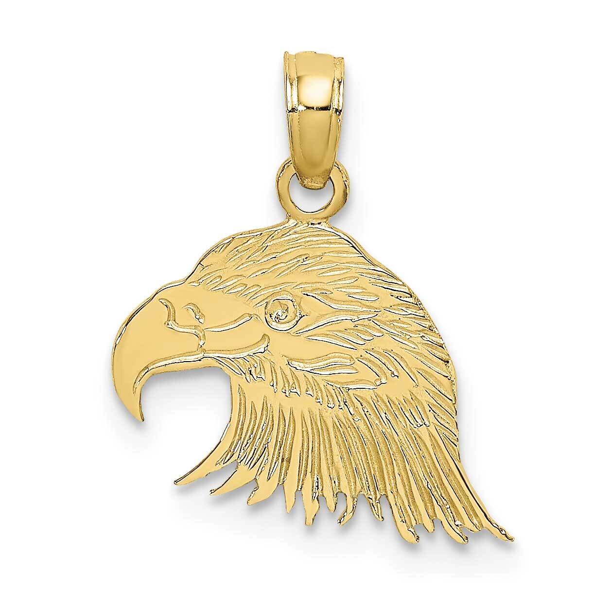 Engraved Flat Eagle Head Charm 10k Gold 10K6513, MPN: 10K6513,