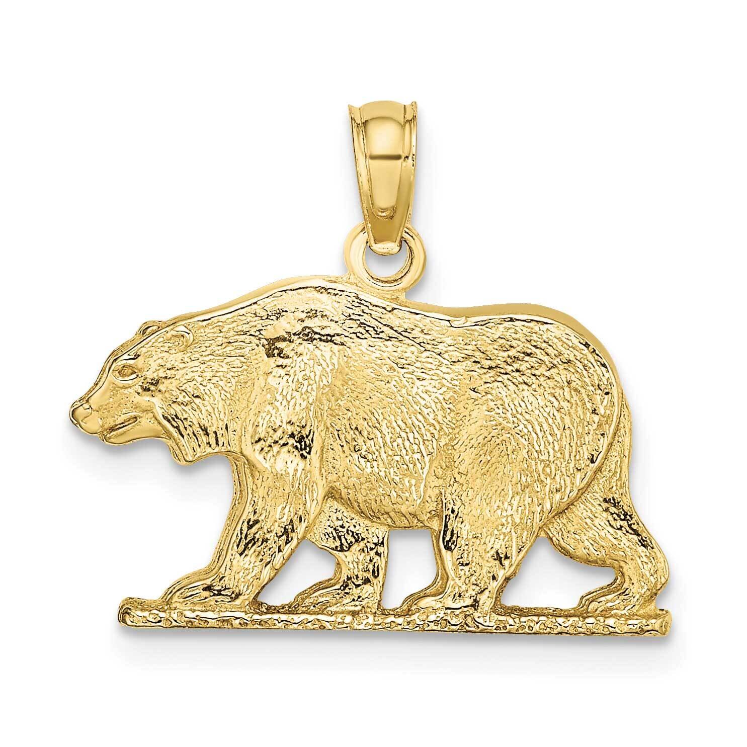 Textured Bear Charm 10k Gold 10K6515, MPN: 10K6515,