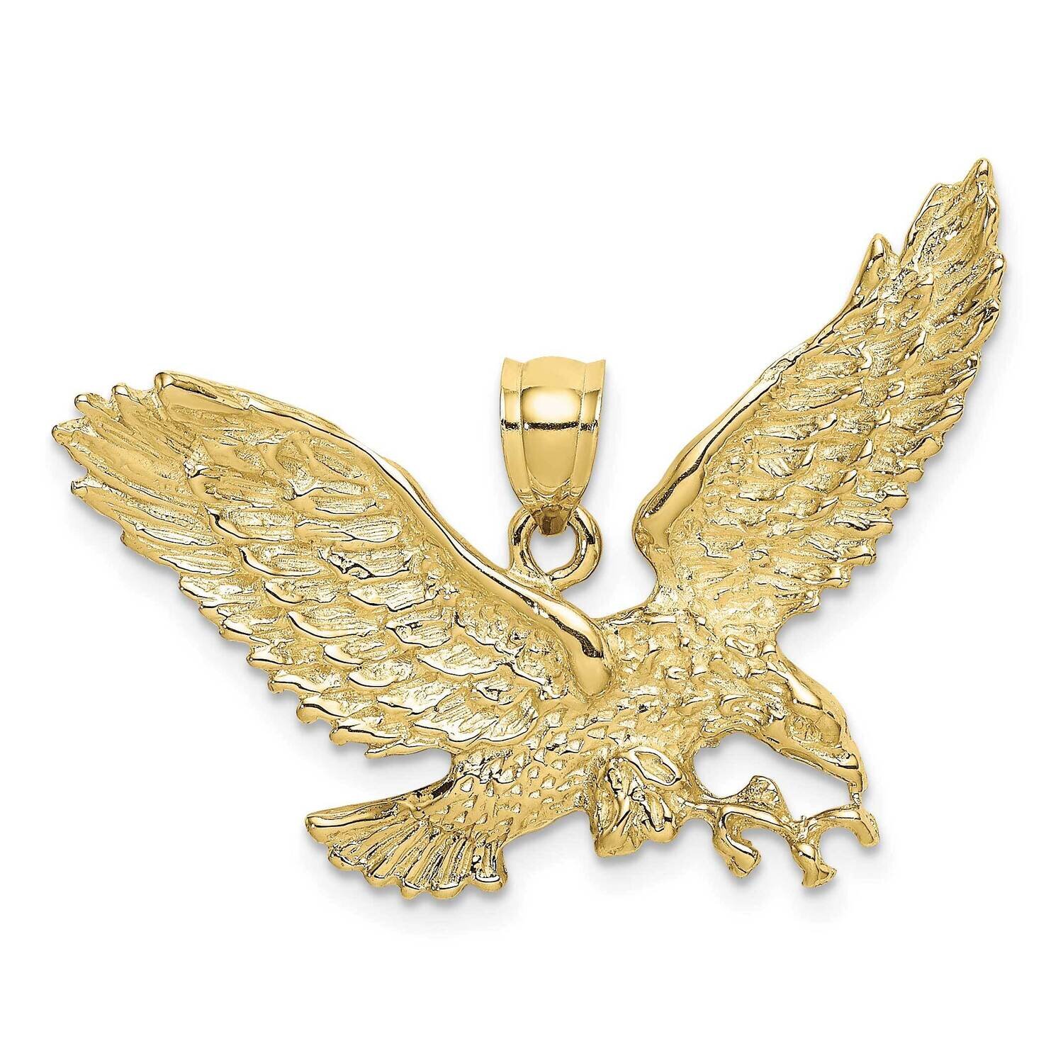 Eagle with Beak Touching Claws Charm 10k Gold 10K6526