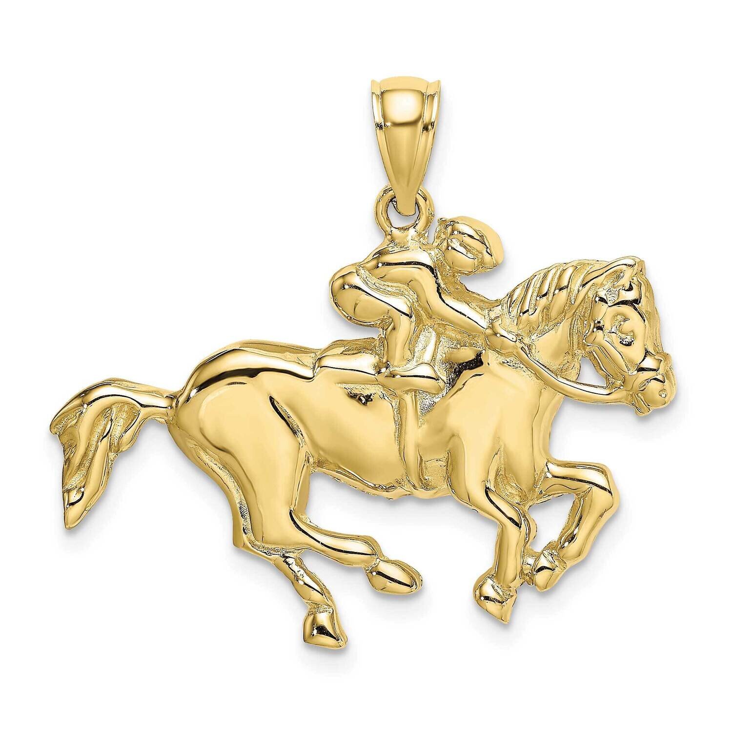 2-D Jockey On Horse Charm 10k Gold 10K6541, MPN: 10K6541, 883957138770