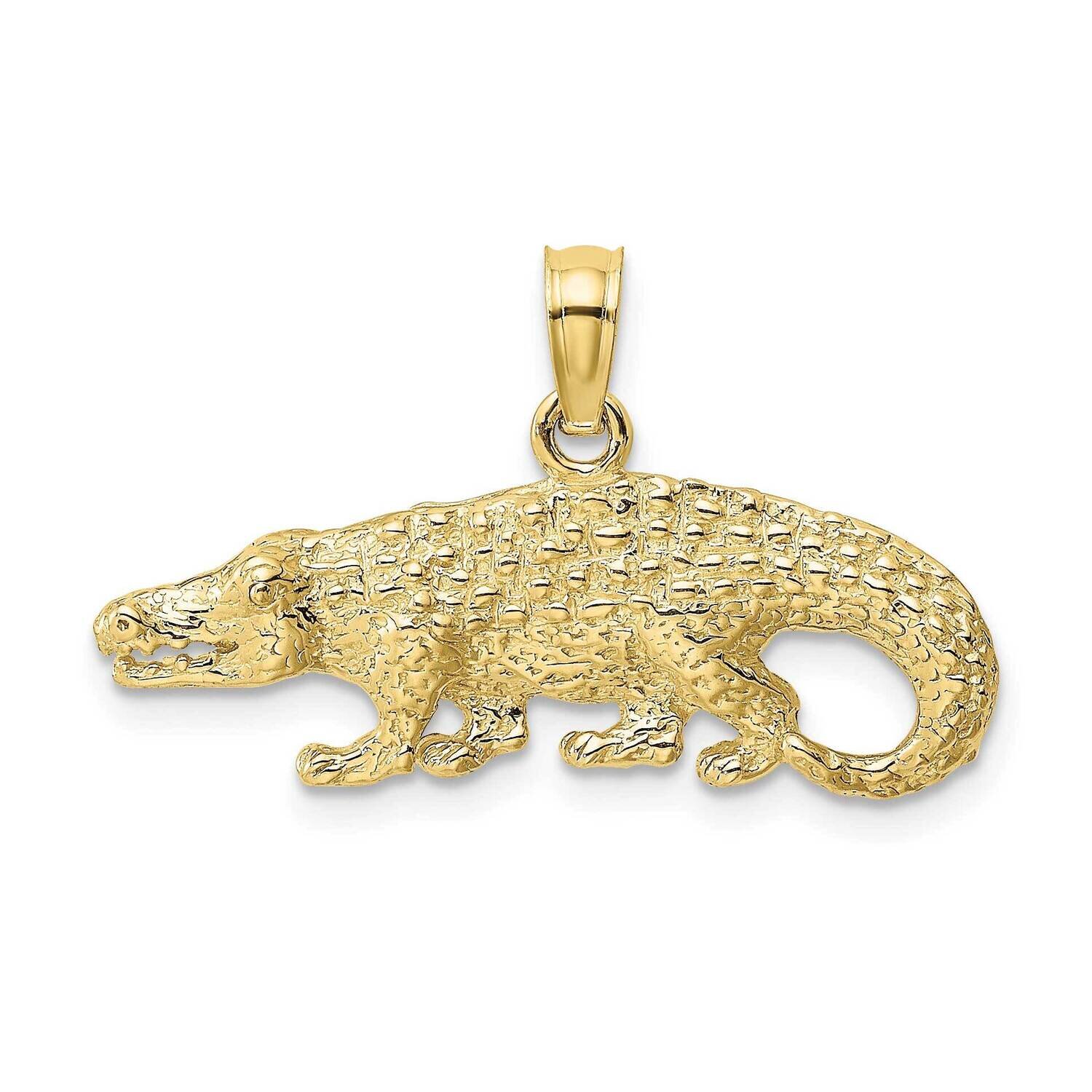 2-D Textured Alligator Charm 10k Gold 10K6559, MPN: 10K6559, 191101010194