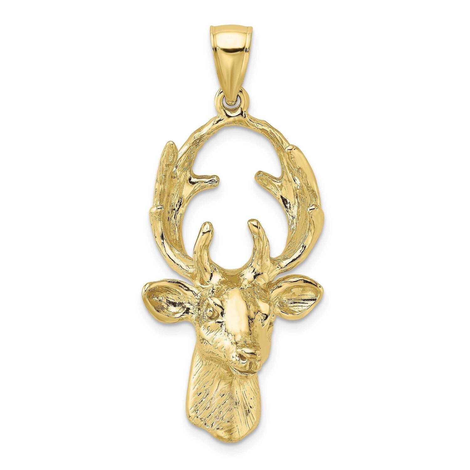 3-D Deer Head Charm 10k Gold 10K6568, MPN: 10K6568, 196904147931