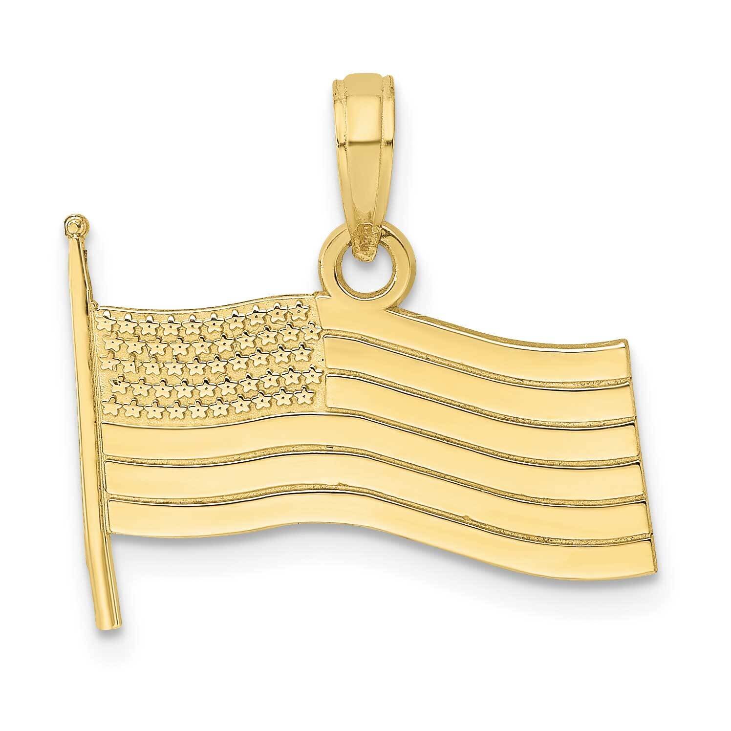American Flag Charm 10k Gold 10K7255, MPN: 10K7255,