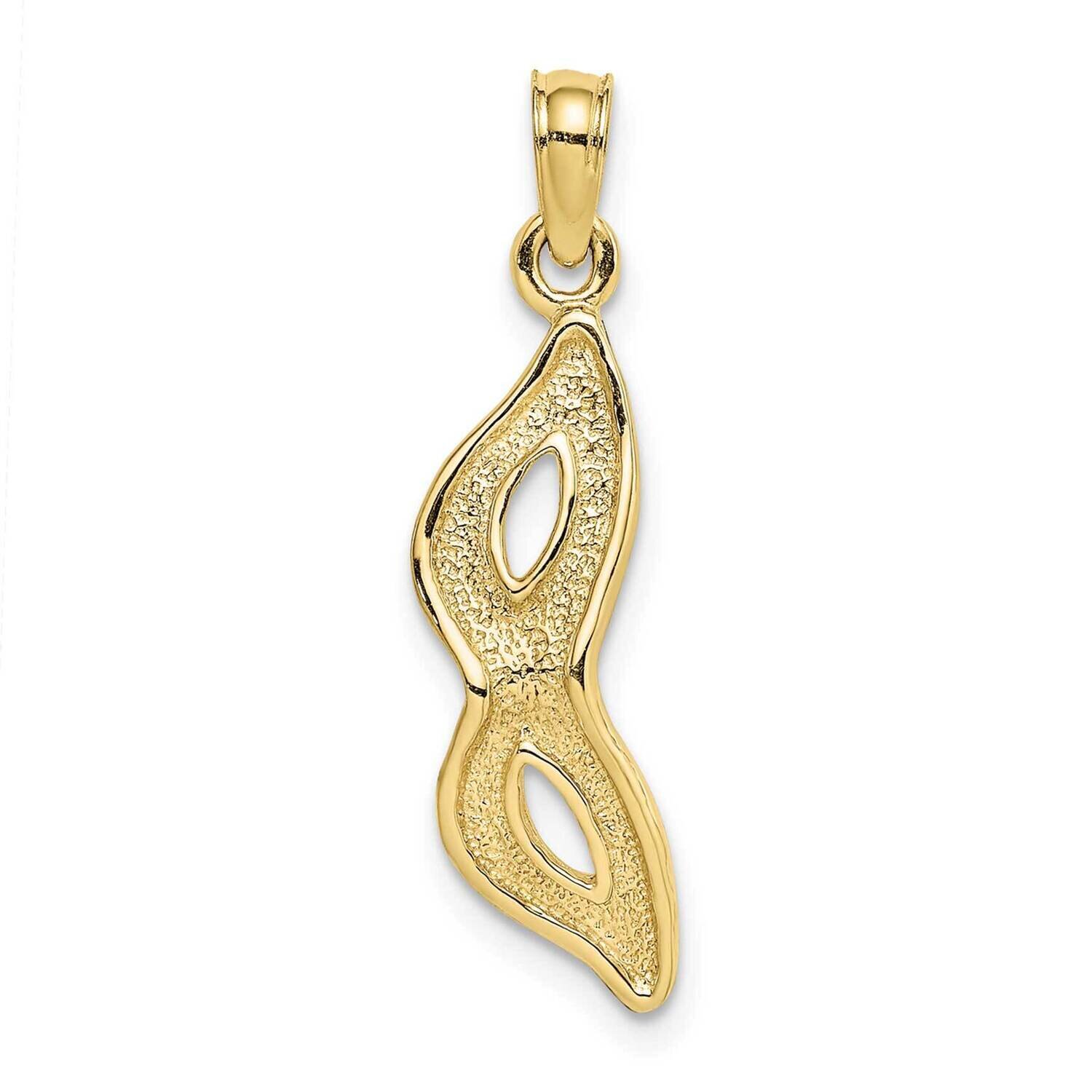 3-D Beveled Masquerade Mask Charm 10k Gold 10K7315, MPN: 10K7315,