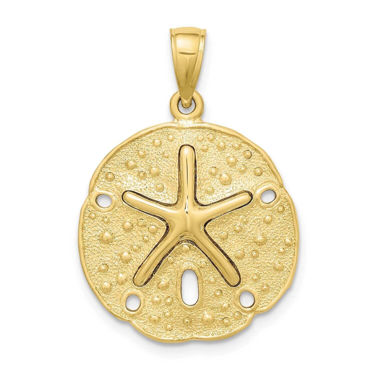 Sand Dollar with Starfish Charm 10k Gold 10K7390, MPN: 10K7390,