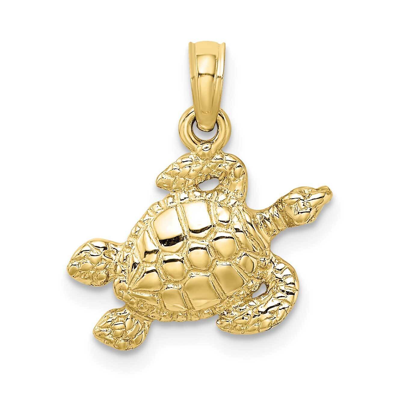 Textured Sea Turtle Charm 10k Gold 10K7696, MPN: 10K7696,