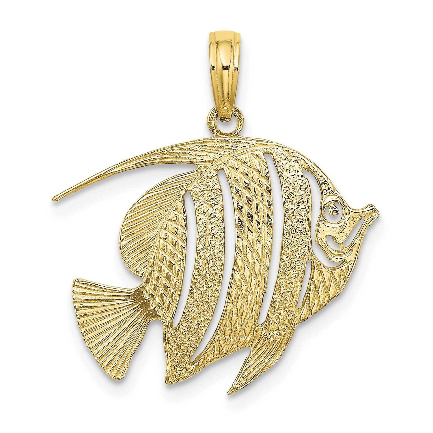 Cut-Out Fish Charm 10k Gold Polished 10K7808, MPN: 10K7808,
