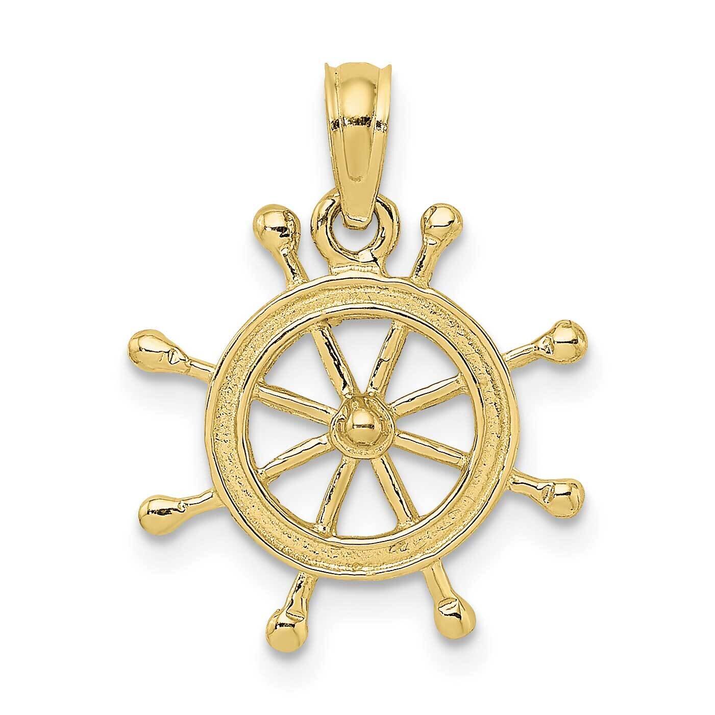 2-D Ship Wheel Charm 10k Gold 10K7926, MPN: 10K7926,