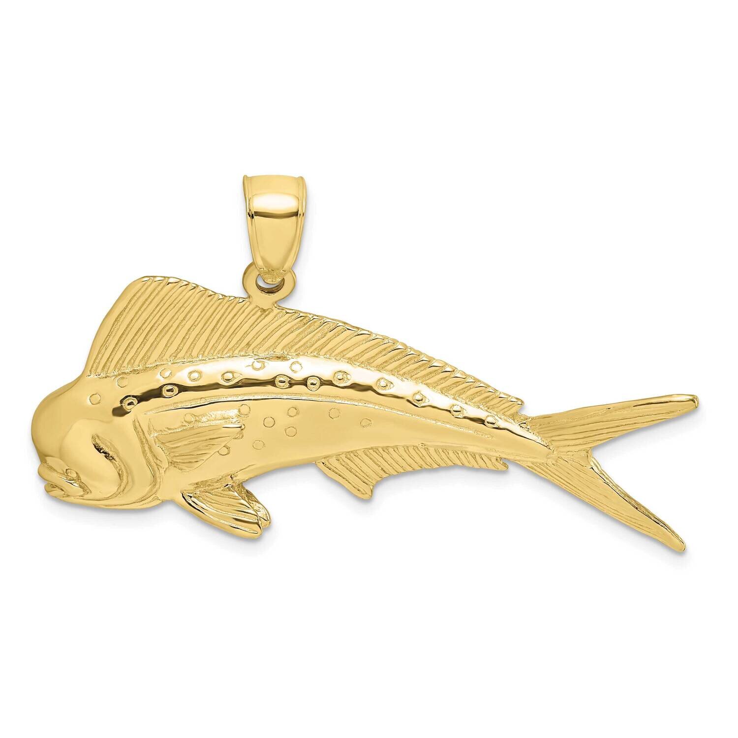 2-D Male Dorado (Mahi-Mahi) Charm 10k Gold 10K8119, MPN: 10K8119,