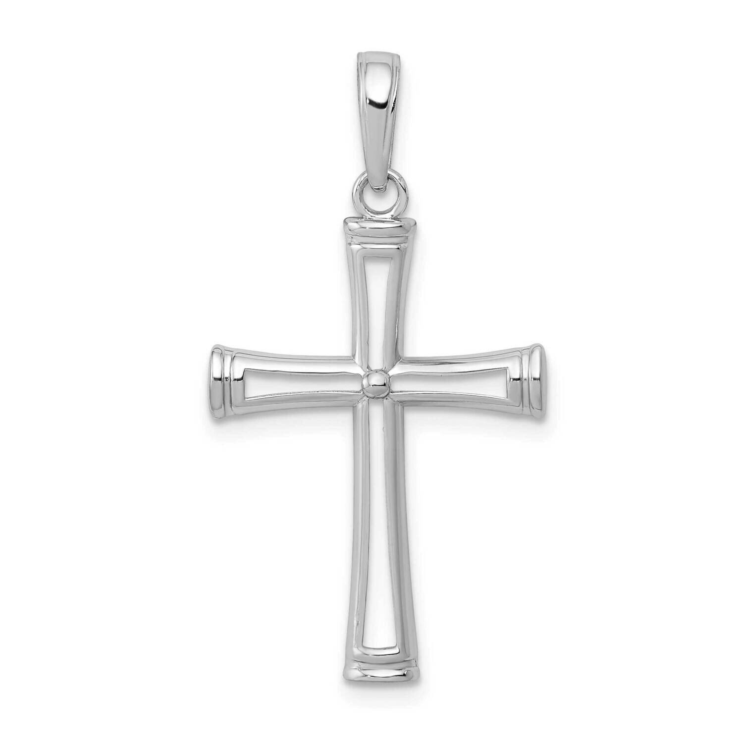 Polished and Cut-Out Cross 10k White Gold 10K8421W