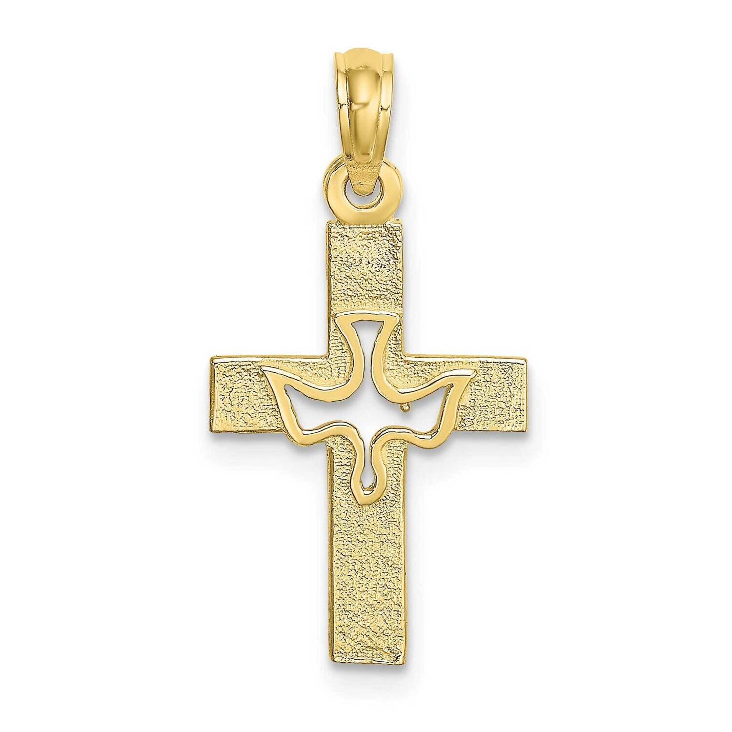 Dove In Cross Charm 10k Gold 10K8432, MPN: 10K8432,