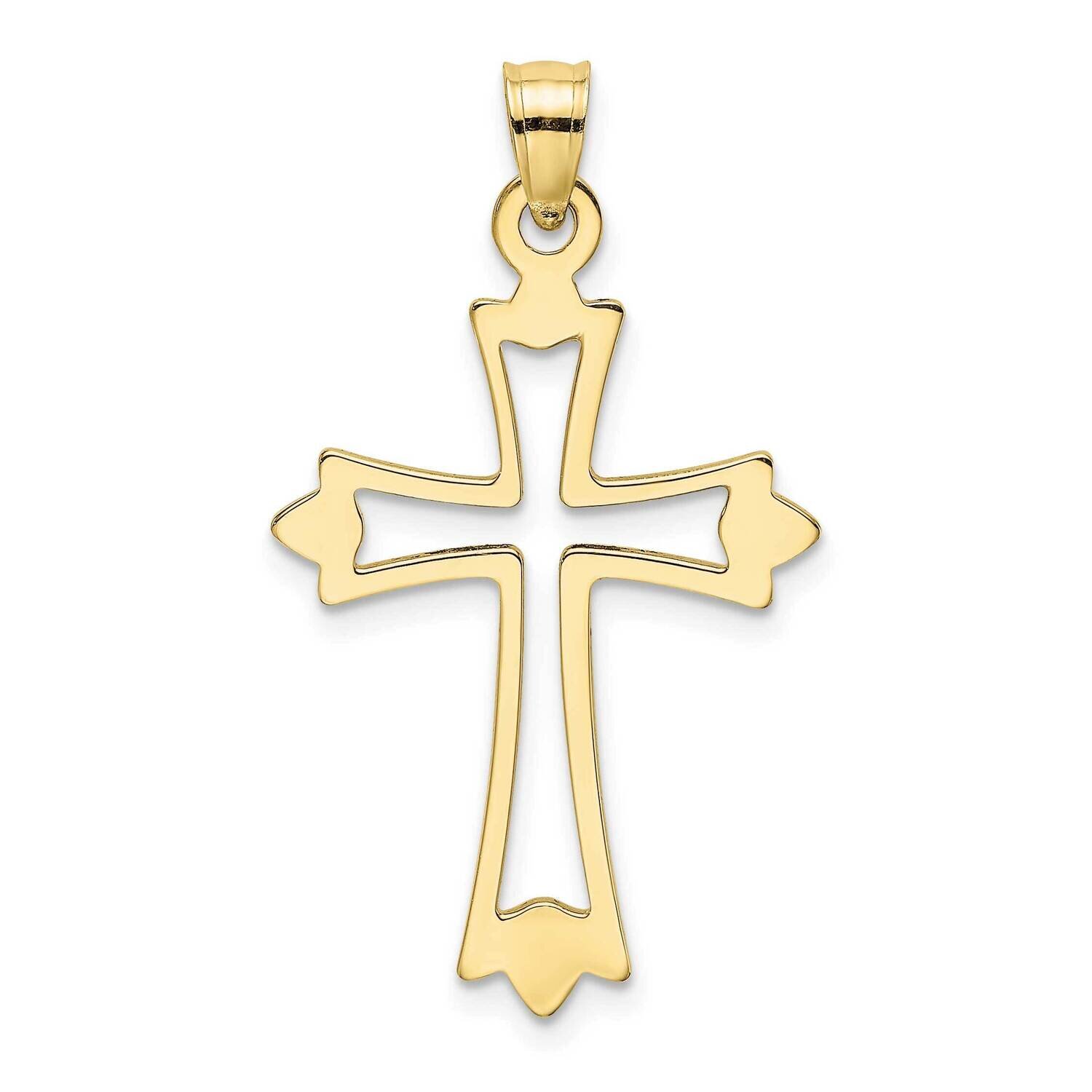 Cut-Out Cross Charm 10k Gold Polished 10K8482, MPN: 10K8482,