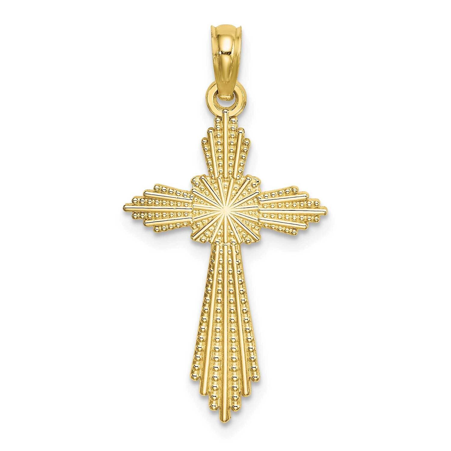Pointed Ends Fancy Cross Charm 10k Gold 10K8570, MPN: 10K8570,