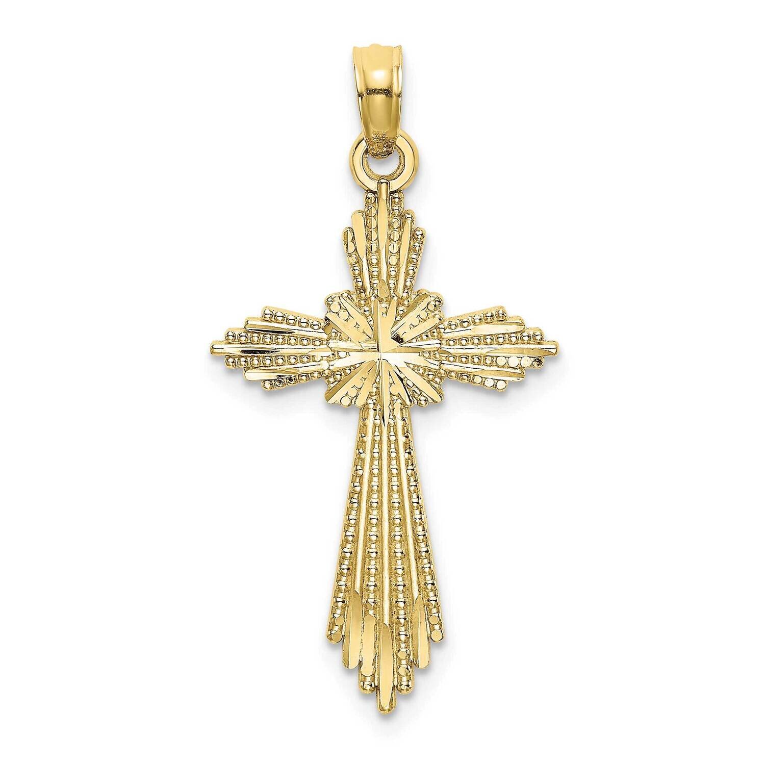 Fancy Diamond-Cut Cross Charm 10k Gold 10K8571, MPN: 10K8571,