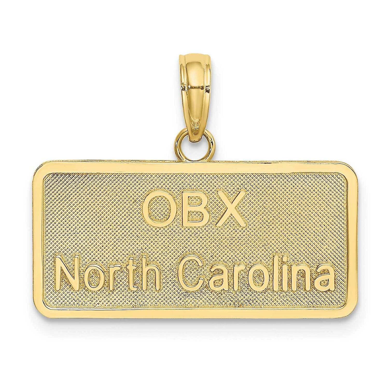 Obx North Carolina License Plate Charm 10k Gold 10K8644, MPN: 10K8644,