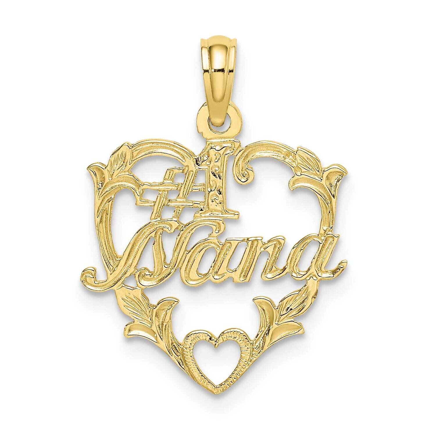 #1 Nana In Heart Charm 10k Gold 10K8804, MPN: 10K8804,