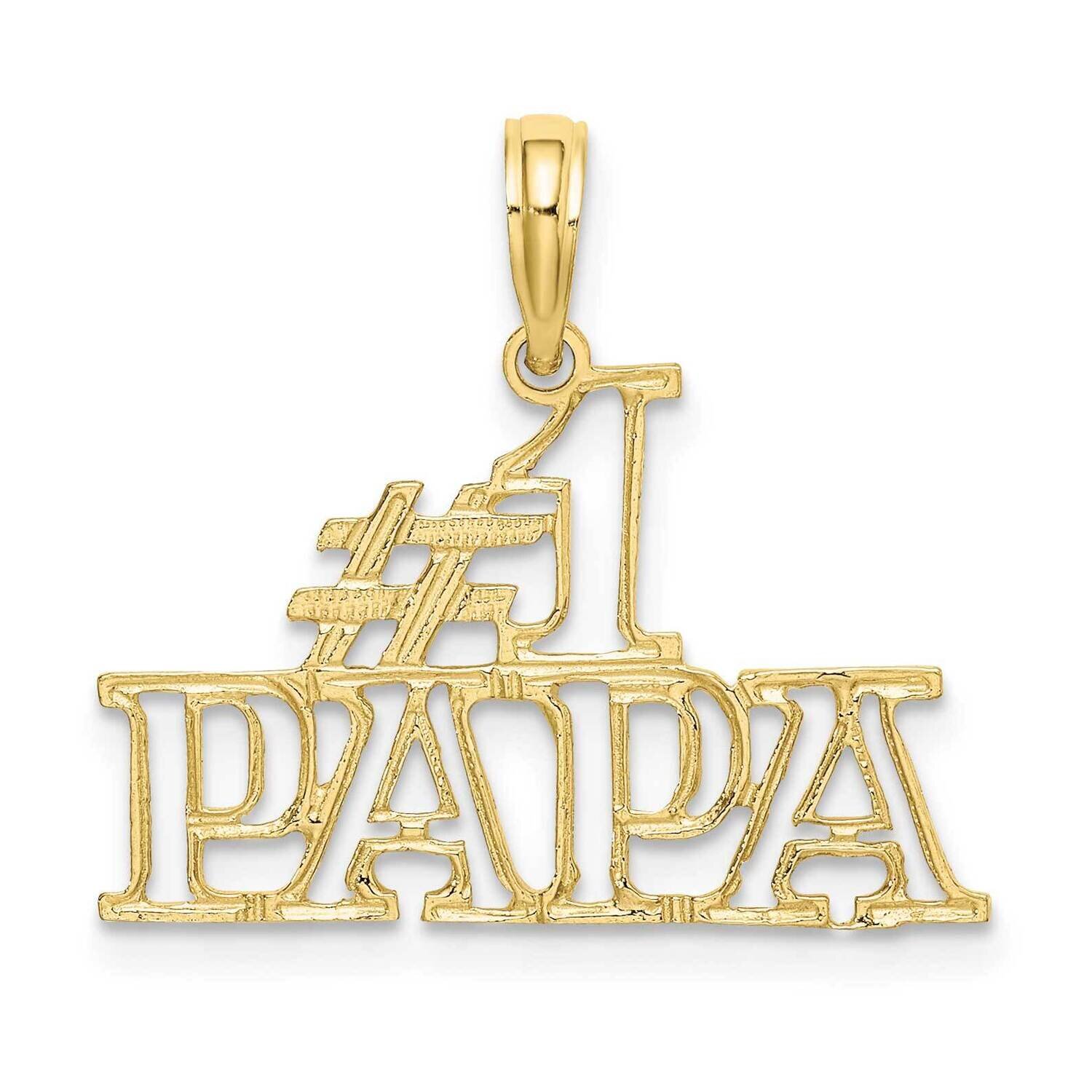 #1 Papa Cut-Out Charm 10k Gold 10K8825, MPN: 10K8825,
