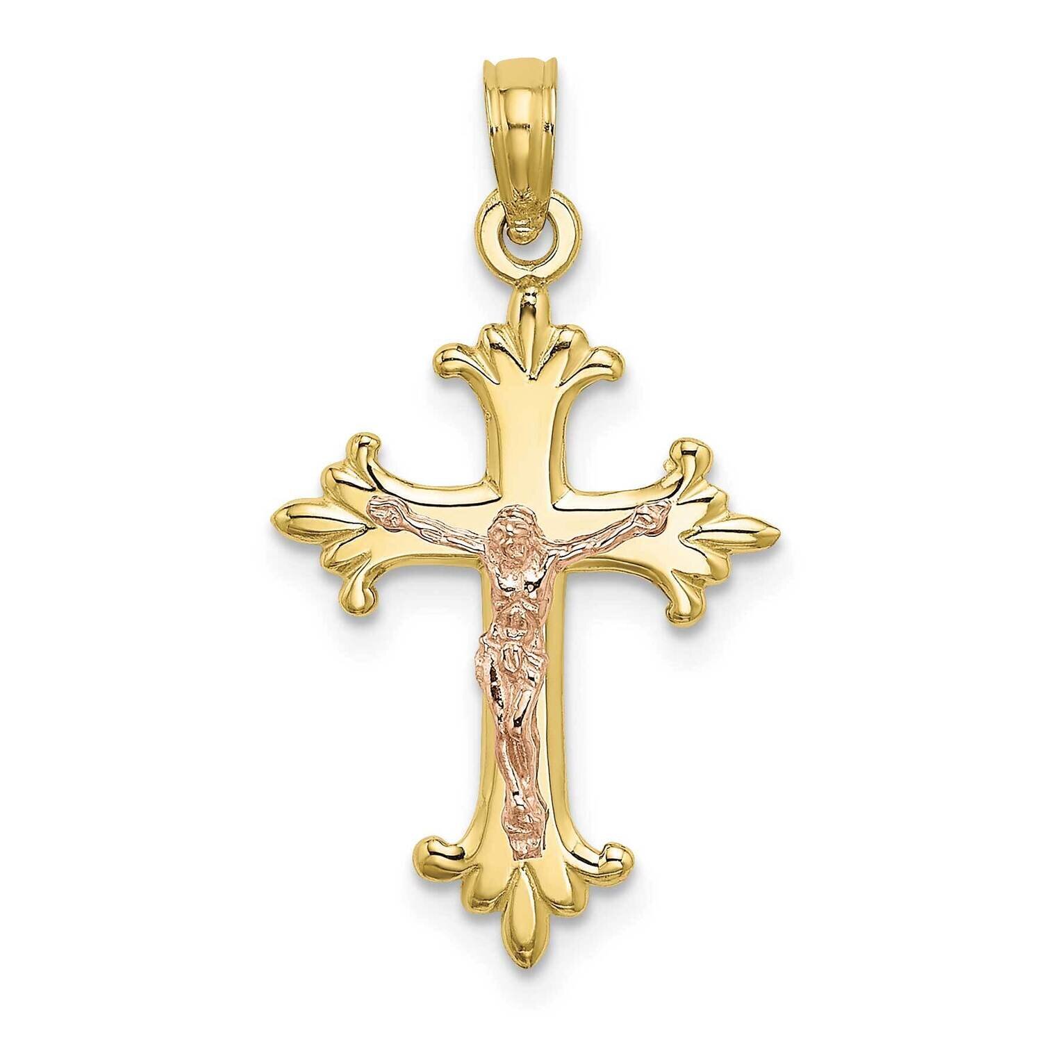 Two-Tone Crucifix Charm 10k Gold 10K9054, MPN: 10K9054,