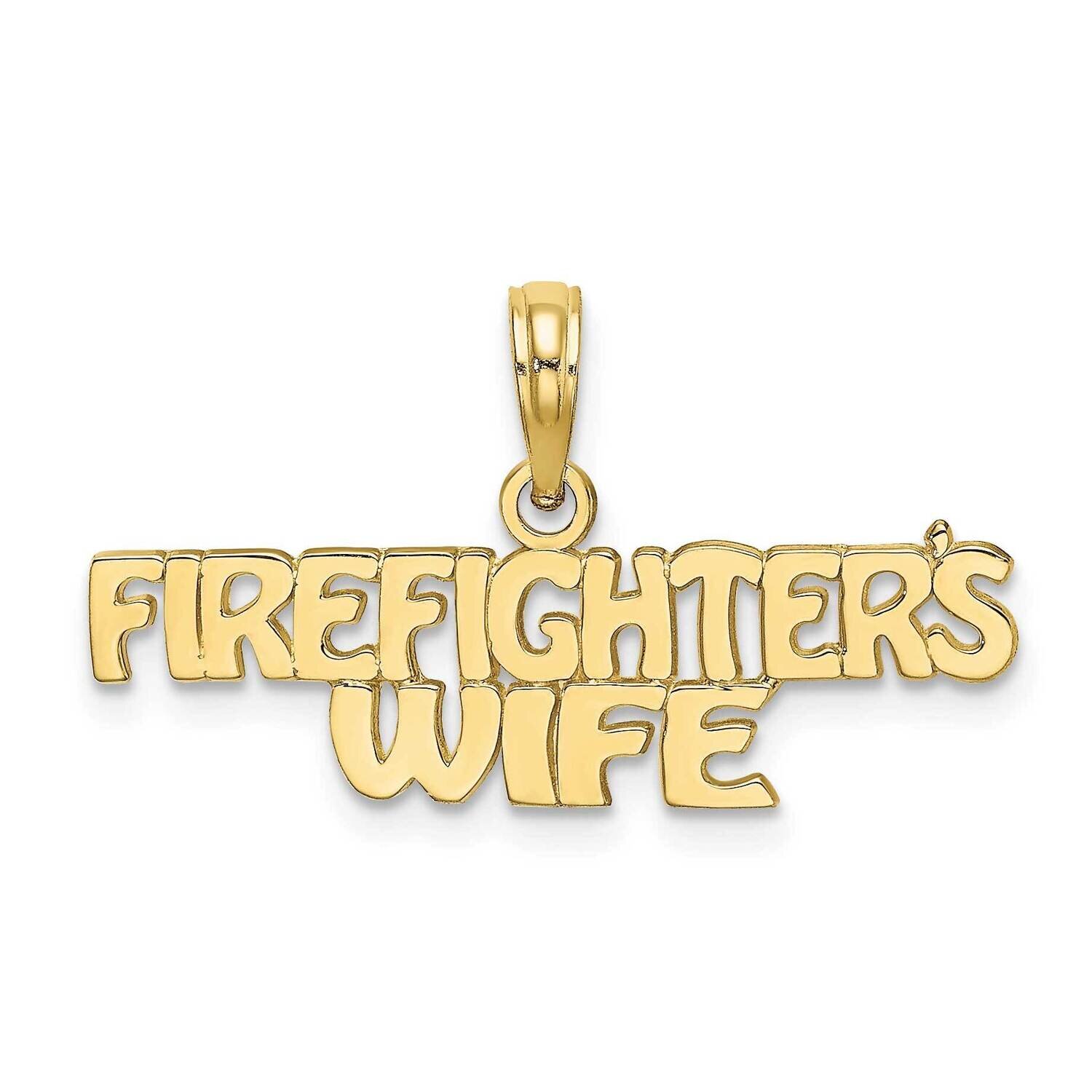 Firefighter&#39;s Wife Charm 10k Gold 10K922, MPN: 10K922,