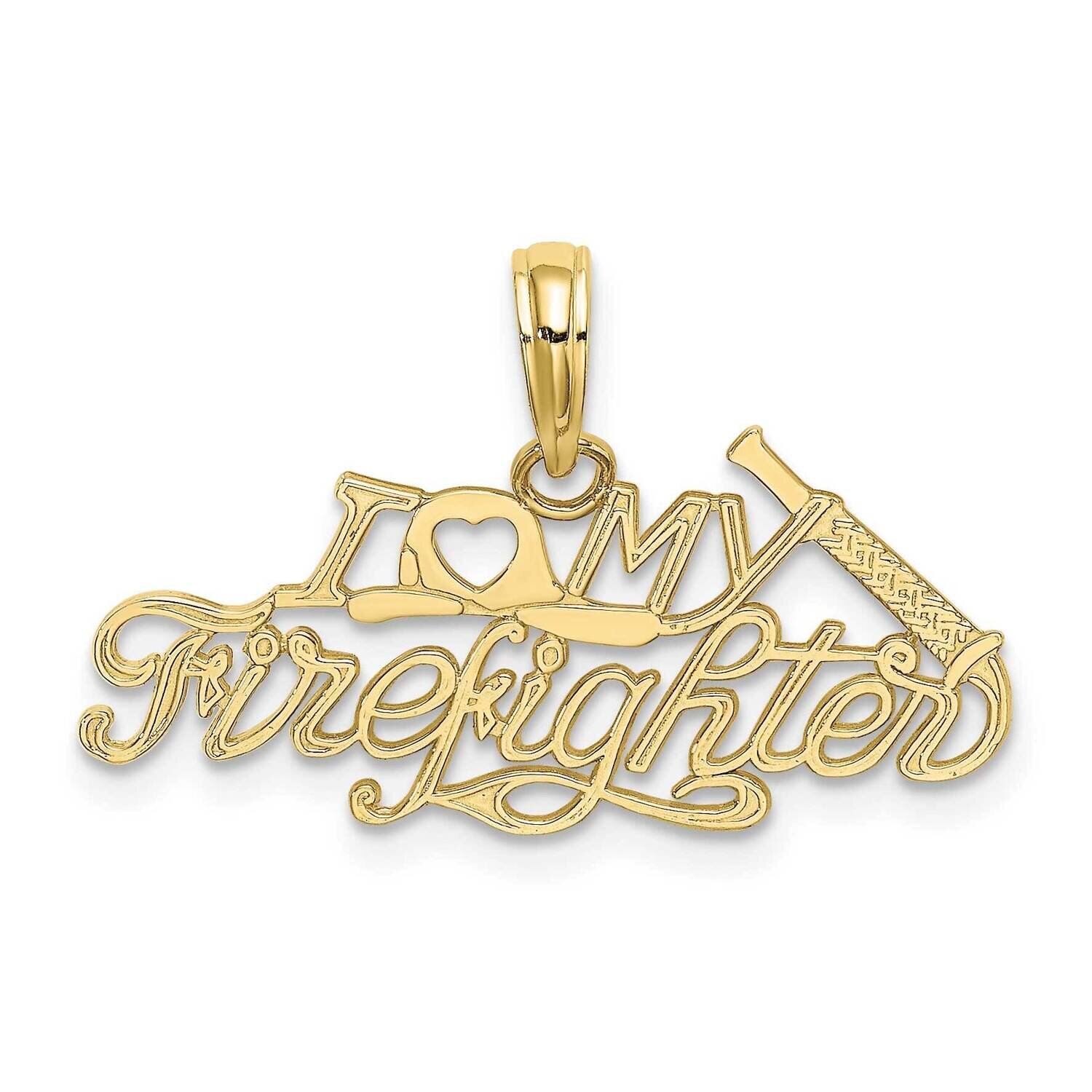 I Love My Firefighter Charm 10k Gold 10K925, MPN: 10K925,