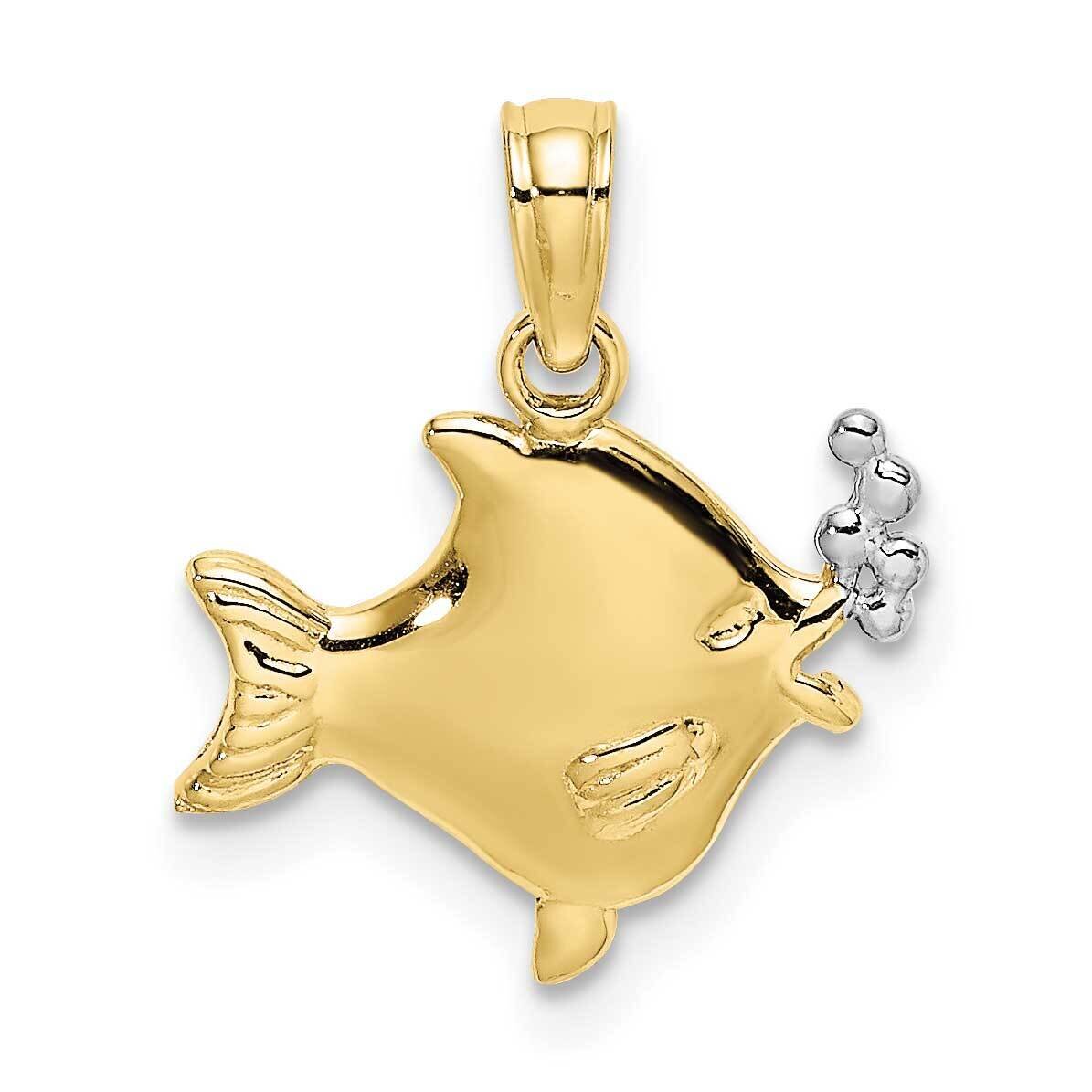 2-D Fish with Bubbles Charm 10k Gold 10K9401, MPN: 10K9401,
