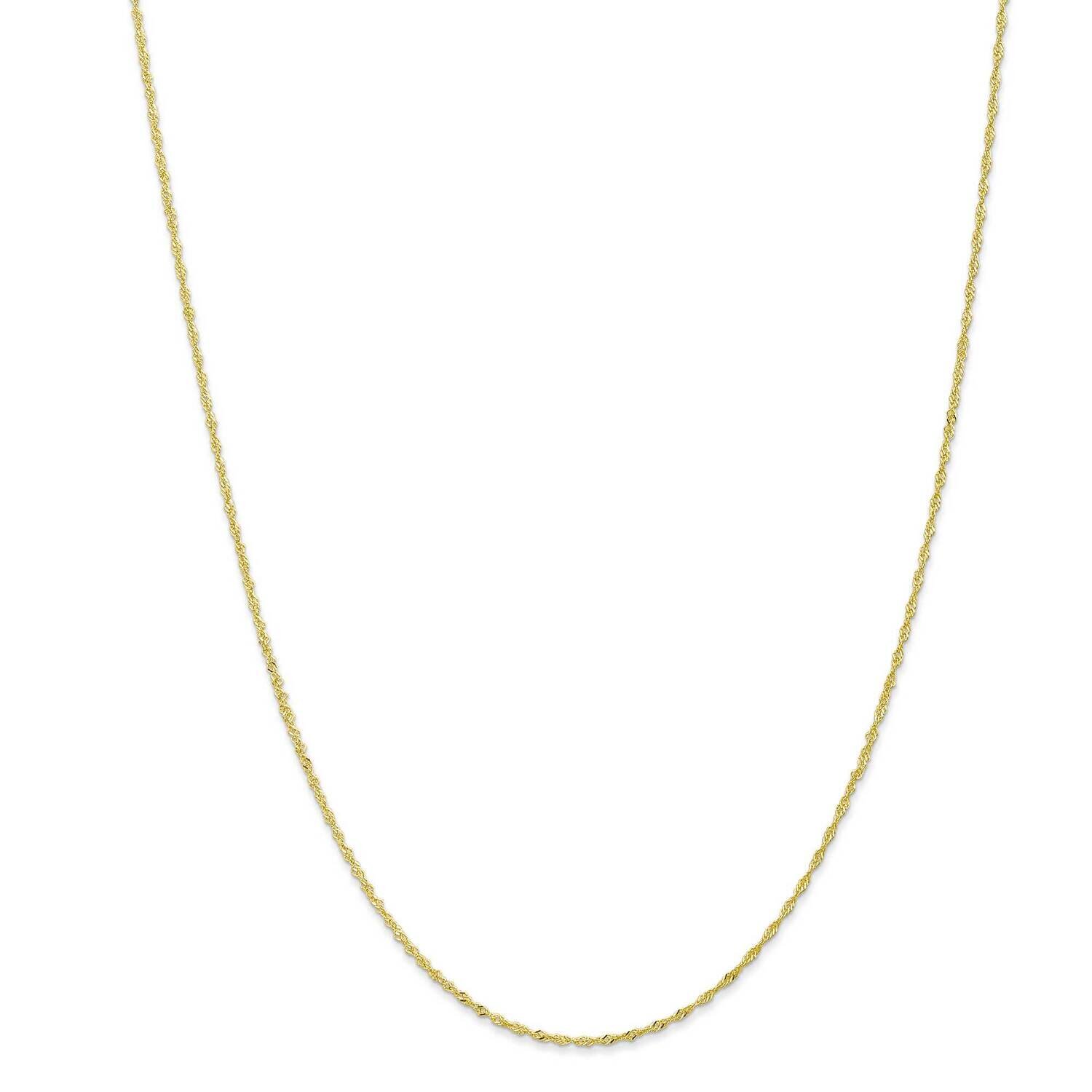 1.1mm Singapore Chain 22 Inch 10k Gold 10KPE9-22, MPN: 10KPE9-22, 191101725739