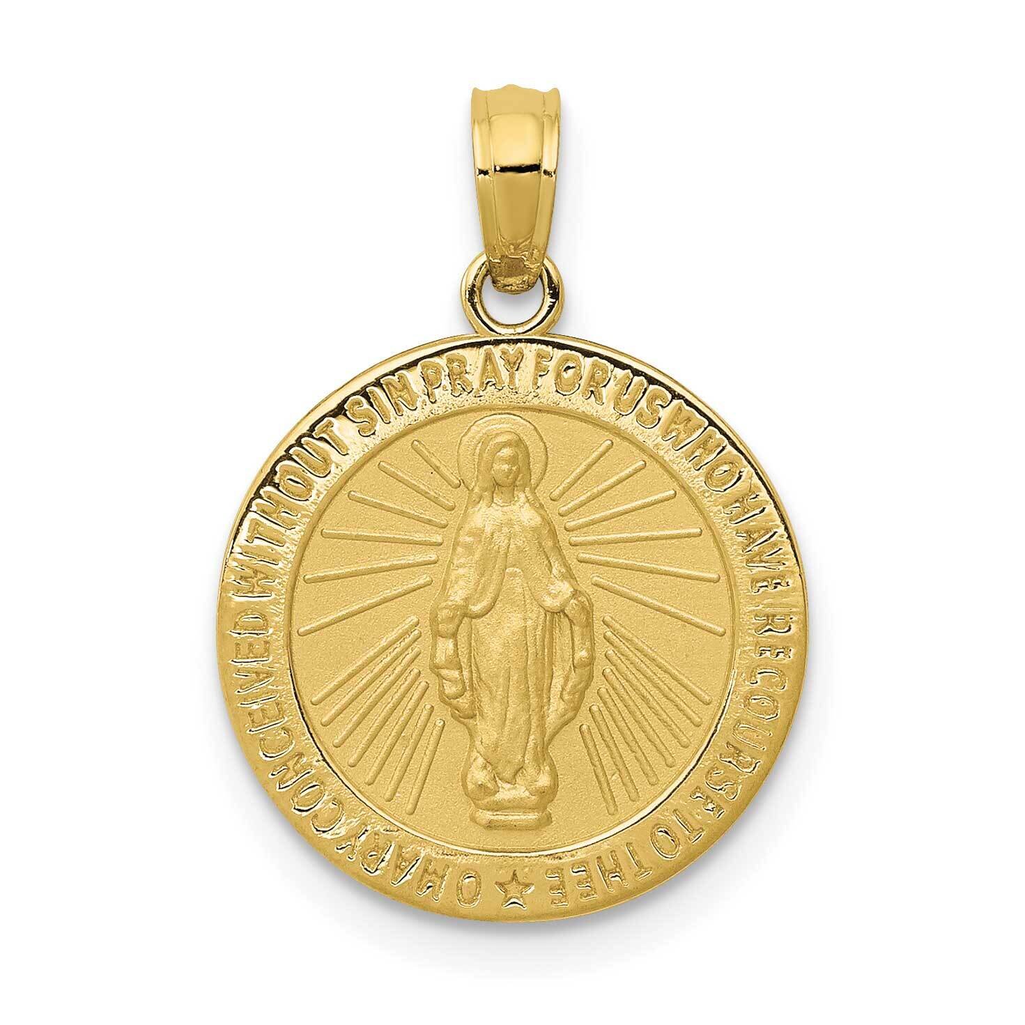 Miraculous Medal Pendant 10k Gold 10M1437, MPN: 10M1437,