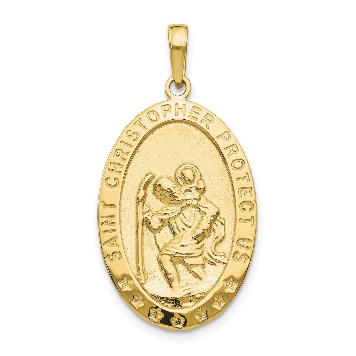 Saint Christopher Medal Pendant 10k Gold 10M1479, MPN: 10M1479, 191101085390