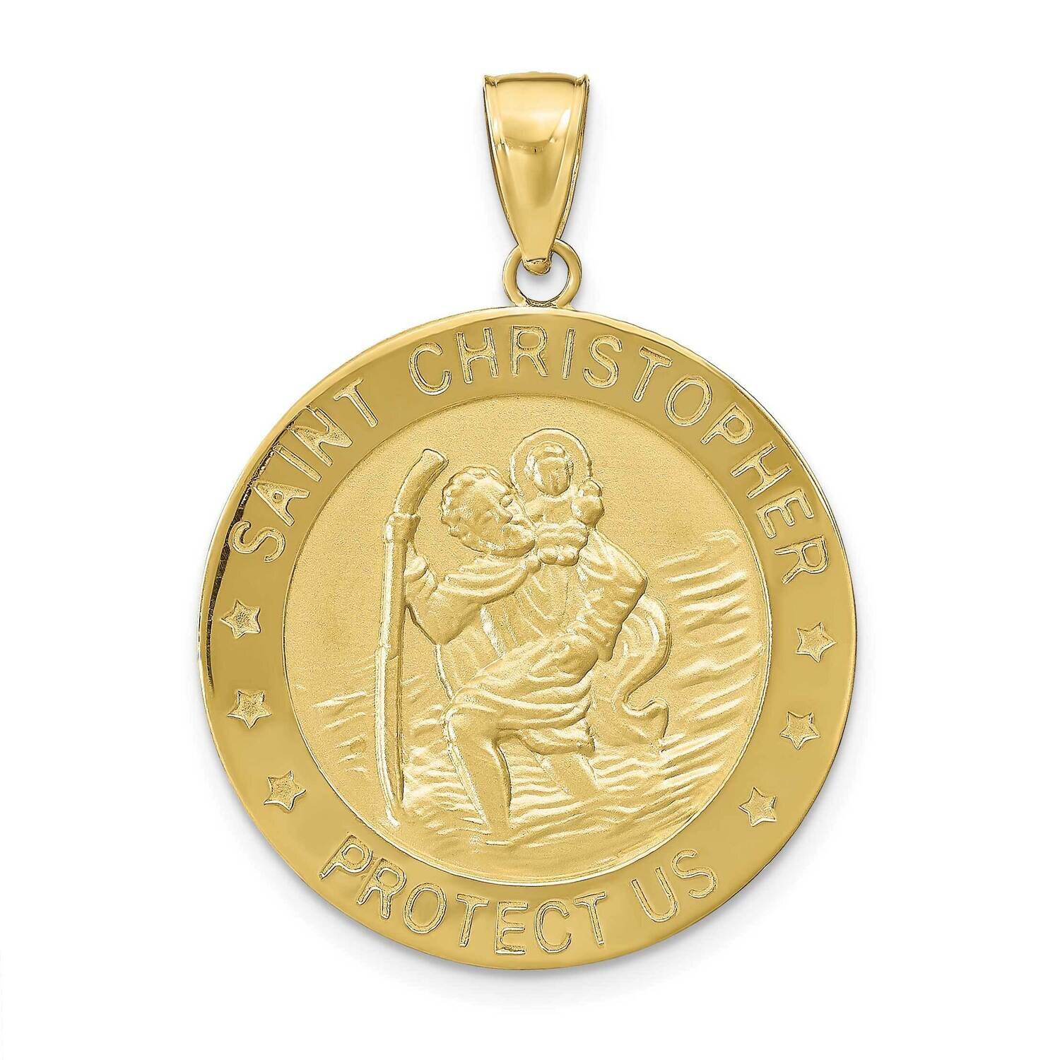 Saint Christopher Medal Pendant 10k Gold 10M1485