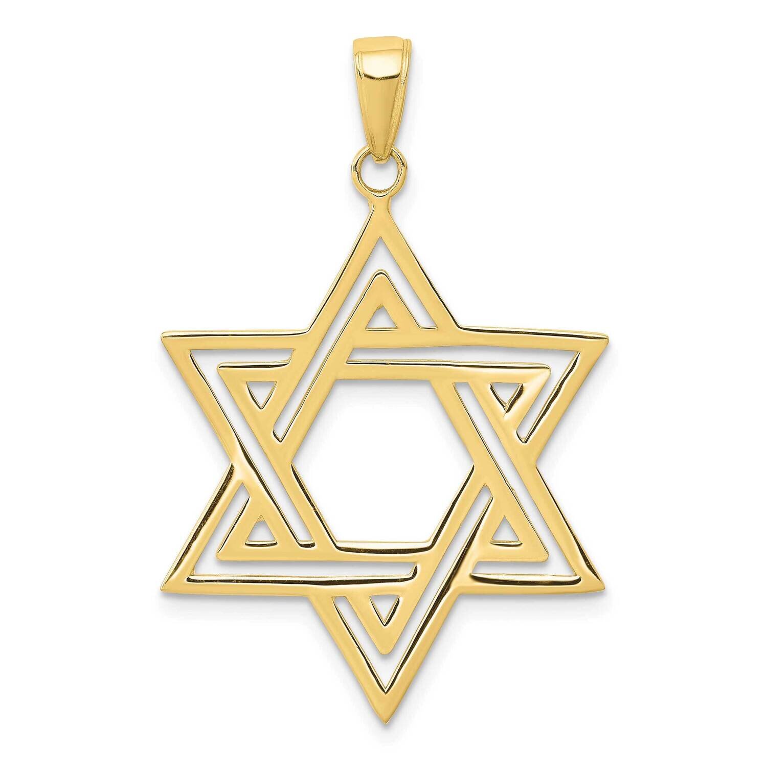 Solid Polished Star of David Charm 10k Gold 10M1595, MPN: 10M1595,