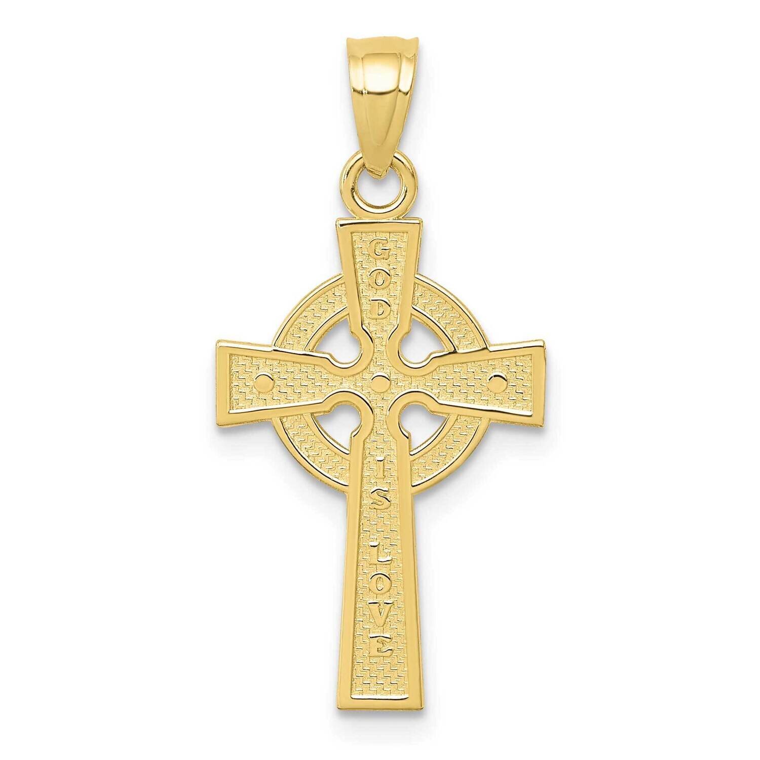 Reversible God Is Love Celtic Cross Pendant 10k Gold 10M2543, MPN: 10M2543,