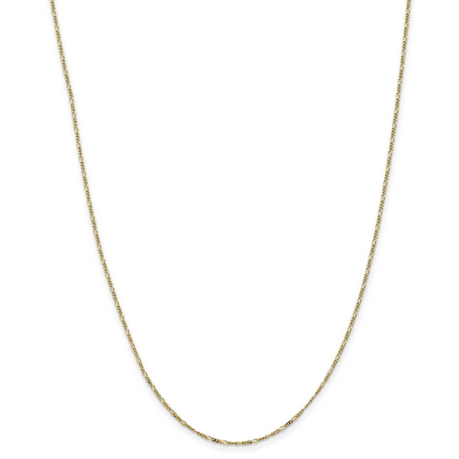 1.25mm Flat Figaro Chain Anklet 10 Inch 10k Gold 10PE7-10, MPN: 10PE7-10, 191101568282