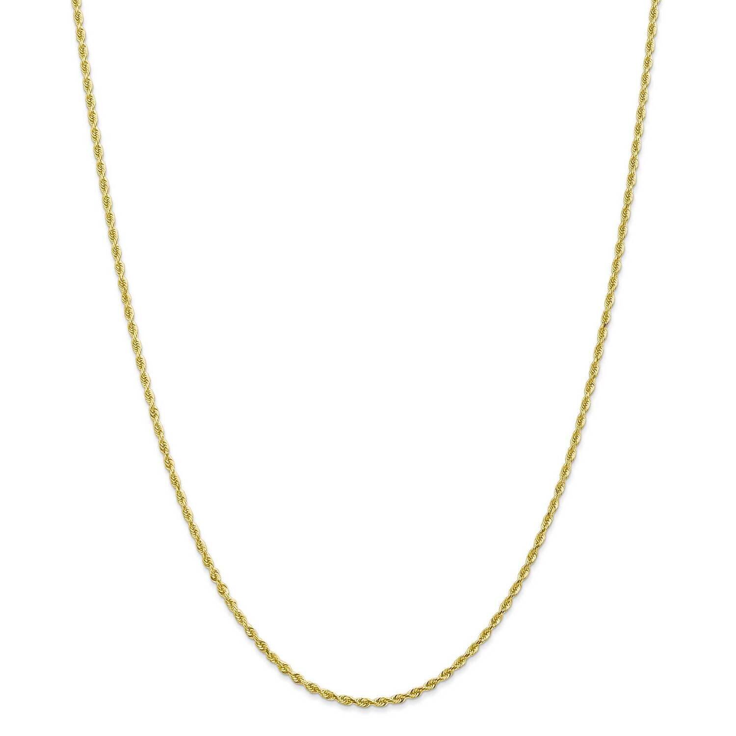 2mm Diamond-Cut Quadruple Rope Chain 26 Inch 10k Gold 10QT016-26, MPN: 10QT016-26, 191101725678