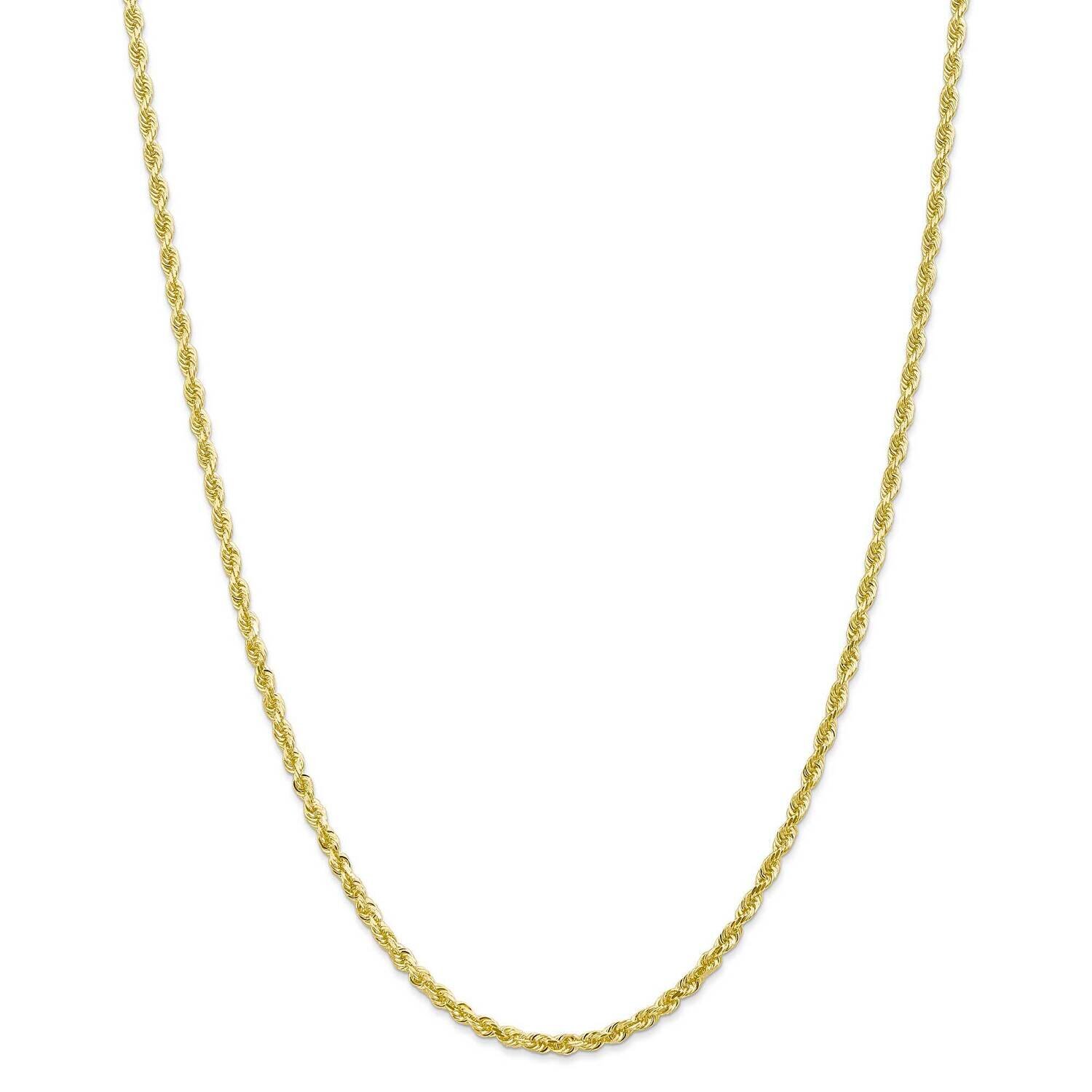 3mm Diamond-Cut Quadruple Rope Chain 26 Inch 10k Gold 10QT023-26, MPN: 10QT023-26, 191101725647