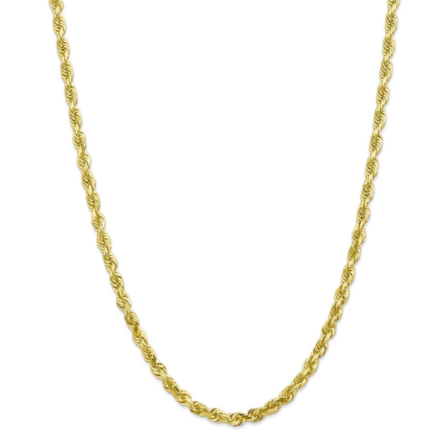 5mm Diamond-Cut Quadruple Rope Chain 26 Inch 10k Gold 10QT040-26, MPN: 10QT040-26, 191101715174