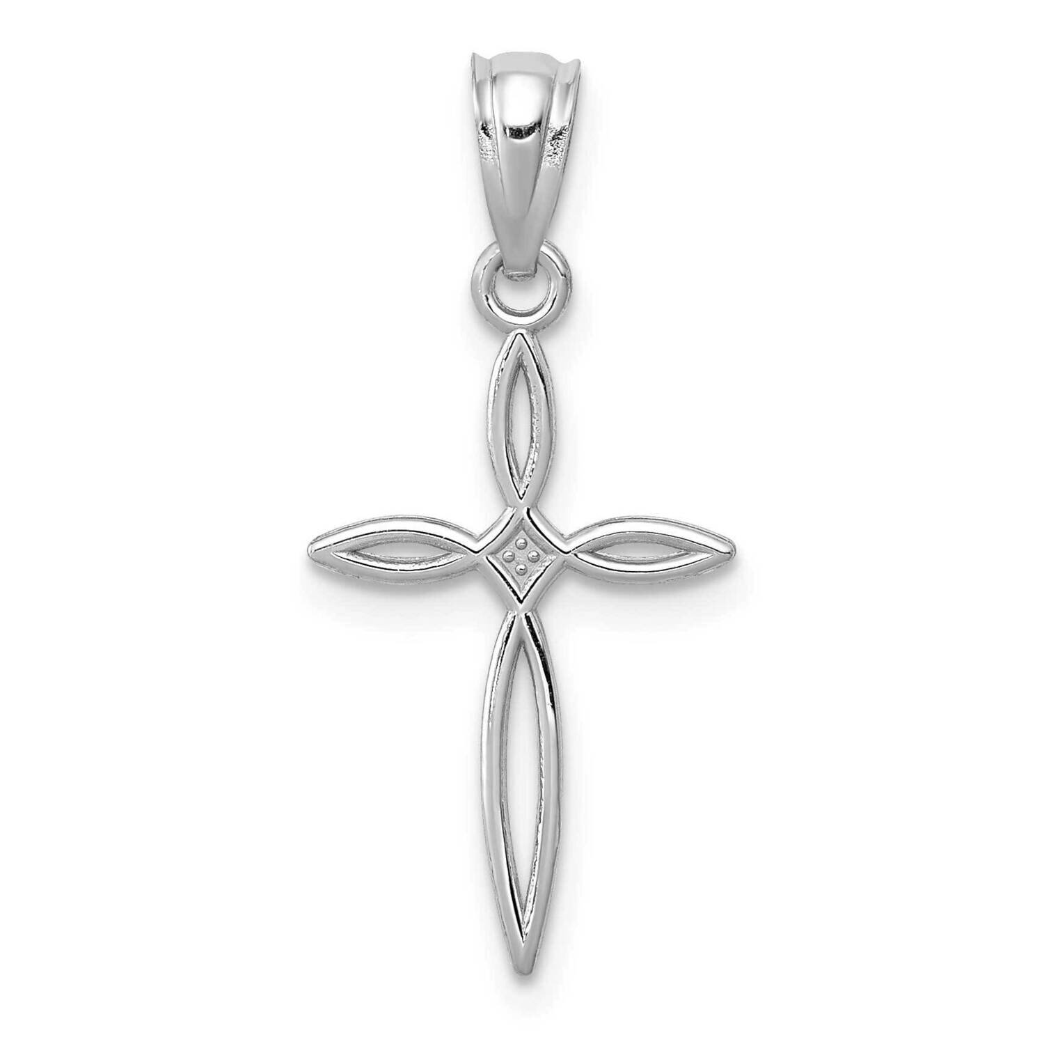Passion Cross Charm 10k White Gold 10REL117, MPN: 10REL117,